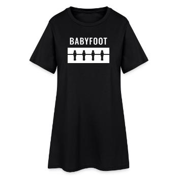 Babyfoot Blanc - Robe T-shirt Femme - noir - Devant