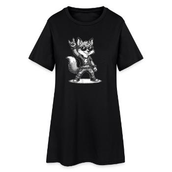 Heavy Metal Rock Music Fox - Robe T-shirt Femme - noir - Devant
