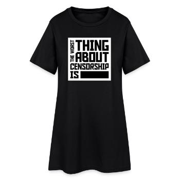 Le pire dans la censure, c’est l’ironie amusante - Robe T-shirt Femme - noir - Devant
