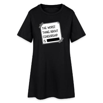 Le pire dans la censure, c’est l’ironie amusante - Robe T-shirt Femme - noir - Devant