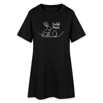 Vrolijk Pasen, Schattig Konijn Shirt, Hoodie, Mug - Frauen T-Shirt-Kleid - Schwarz - Vorne