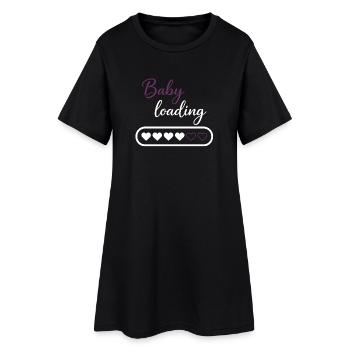Baby Loading Heart Progress - Women’s T-Shirt Dress - black - Front