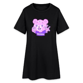 Harmoney Teddy - Robe T-shirt Femme - noir - Devant