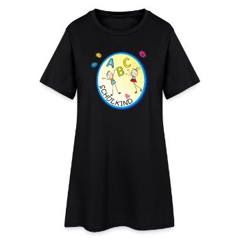 ABC Schulkind  - Frauen T-Shirt-Kleid - Schwarz - Vorne