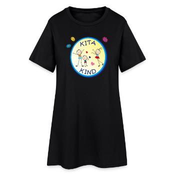 Kita Kind  - Frauen T-Shirt-Kleid - Schwarz - Vorne