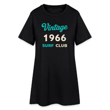 Cadeau vintage de l’année de naissance rétro du Surf Club 1966 - Robe T-shirt Femme - noir - Devant