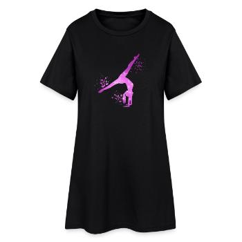 Gymnaste Fille Gymnastique Acrobatie - Robe T-shirt Femme - noir - Devant