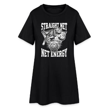 Mise simple du chat énergétique - Robe T-shirt Femme - noir - Devant