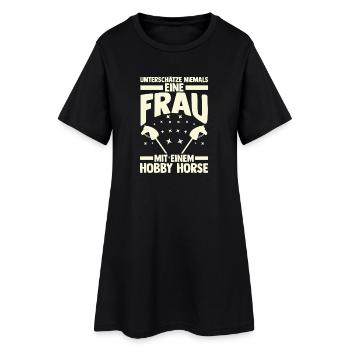 Steckenpferd Hobbyhorse Hobby Horsing - Frauen T-Shirt-Kleid - Schwarz - Vorne