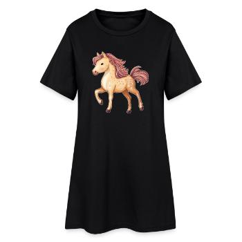 Cheval mignon - Robe T-shirt Femme - noir - Devant