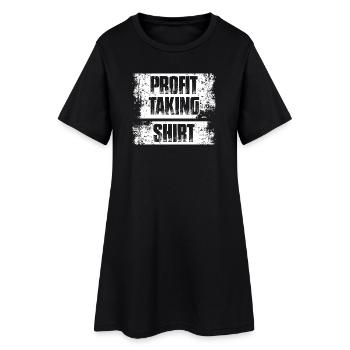 Prise de profits en bourse Trader en bourse - Robe T-shirt Femme - noir - Devant