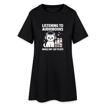 Cadeau de lecture de rat de livre pour fans de livres Cats - Robe T-shirt Femme - noir - Devant