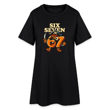 Six Sept 67 Pirate Italian Brainrot Humour Drôle - Robe T-shirt Femme - noir - Devant