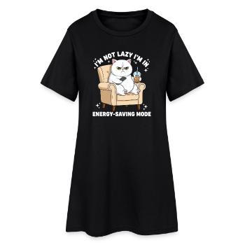 Mode économie d’énergie cathol - Robe T-shirt Femme - noir - Devant