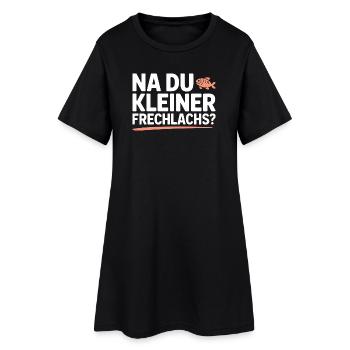 Na Du Kleiner Frechlachs Gamer Lachs Meme Zocker - Frauen T-Shirt-Kleid - Schwarz - Vorne