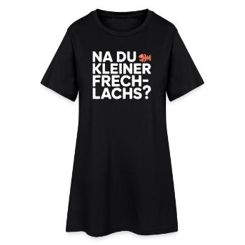 Na Du Kleiner Frechlachs Gamer Lachs Meme Zocker - Frauen T-Shirt-Kleid - Schwarz - Vorne
