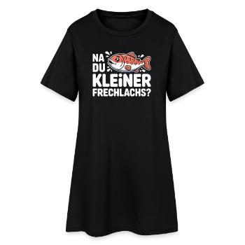 Na Du Kleiner Frechlachs Gamer Lachs Meme Zocker - Frauen T-Shirt-Kleid - Schwarz - Vorne