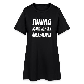 Tuning - Frauen T-Shirt-Kleid - Schwarz - Vorne