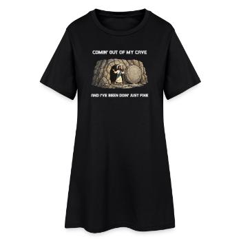 Auferstehung aus der Höhle Spruch - Frauen T-Shirt-Kleid - Schwarz - Vorne