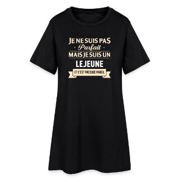 Je Ne Suis Pas Parfait Mais Je Suis Un Lejeune ... - Robe T-shirt Femme - noir - Devant