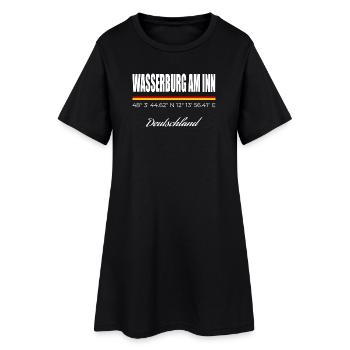Wasserburg am Inn - Frauen T-Shirt-Kleid - Schwarz - Vorne
