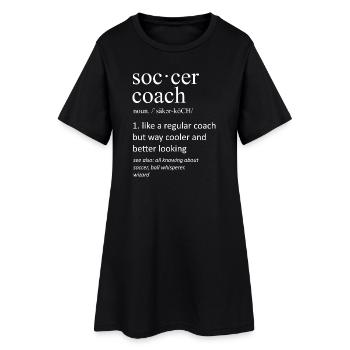 Définition de l’entraîneur de football : Entraîneur de football drôle - Robe T-shirt Femme - noir - Devant