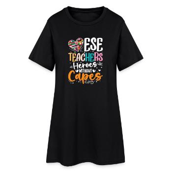 Geschenke für ESE-Lehrer - Frauen T-Shirt-Kleid - Schwarz - Vorne