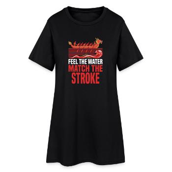 Équipe de pagayeurs du Dragon Boat Club Cadeau de bateaux Dragon - Robe T-shirt Femme - noir - Devant