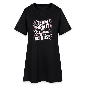 Team Braut Wir Eskalieren Crew Squad JGA Frauen - Frauen T-Shirt-Kleid - Schwarz - Vorne