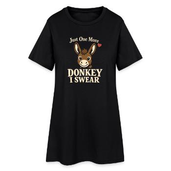 Amant des ânes Âne Animal drôle d’âne - Robe T-shirt Femme - noir - Devant