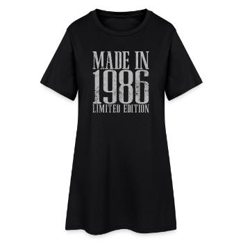 Cadeau d’anniversaire Vintage Born Vintage 1986 - Robe T-shirt Femme - noir - Devant