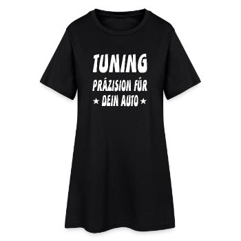 Tuning - Frauen T-Shirt-Kleid - Schwarz - Vorne