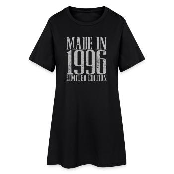 Cadeau d’anniversaire vintage vintage fabriqué en 1996 - Robe T-shirt Femme - noir - Devant
