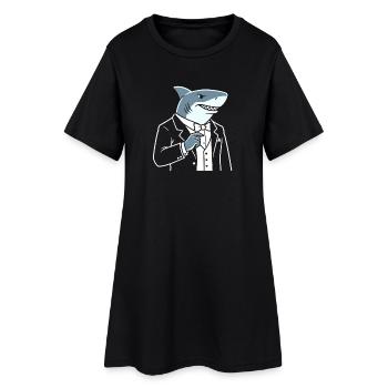 Gentleman requin en smoking - Robe T-shirt Femme - noir - Devant