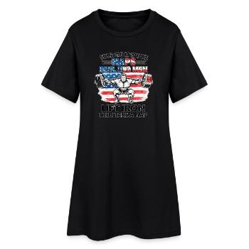 Old Men Nap Fitness America USA Blague - Robe T-shirt Femme - noir - Devant