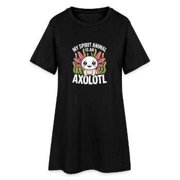 Axolotl Spirit Animal Design - Women’s T-Shirt Dress - black - Front