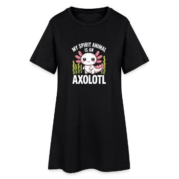 Axolotl Spirit Totem Tee - Robe T-shirt Femme - noir - Devant