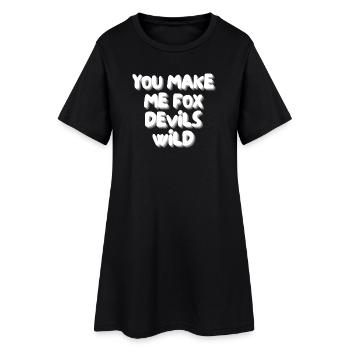 Tu me rends fou, diables renards - Robe T-shirt Femme - noir - Devant