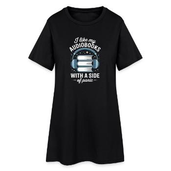 Audiobook Fans Audiobooks Book Lover Gift - Women’s T-Shirt Dress - black - Front