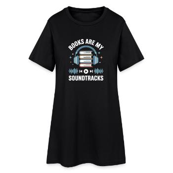 Les livres sont mes bandes originales Spruch Hörbücher - Robe T-shirt Femme - noir - Devant