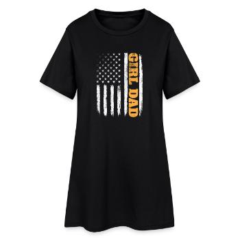 Girl Dad Proud Father Of Daughters - Women’s T-Shirt Dress - black - Front