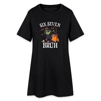 Dabbing Witch Six Seven Bruh 6 7 Halloween 67 Bruh - Frauen T-Shirt-Kleid - Schwarz - Vorne