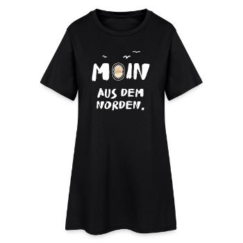 moin aus dem norden - Frauen T-Shirt-Kleid - Schwarz - Vorne