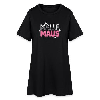 Mallemaus JGA Frauen Mallorca Fan Party Malle Maus - Frauen T-Shirt-Kleid - Schwarz - Vorne