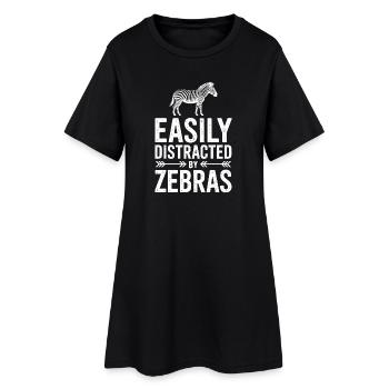 Zebra Sprüche Zebras Lustiges Zebra Geschenk - Frauen T-Shirt-Kleid - Schwarz - Vorne