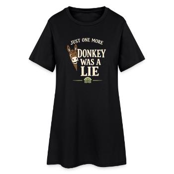 Amant des ânes Âne Animal drôle d’âne - Robe T-shirt Femme - noir - Devant