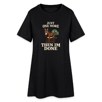 Amant des ânes Âne Animal drôle d’âne - Robe T-shirt Femme - noir - Devant