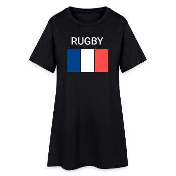 Rugby France - Robe T-shirt Femme - noir - Devant