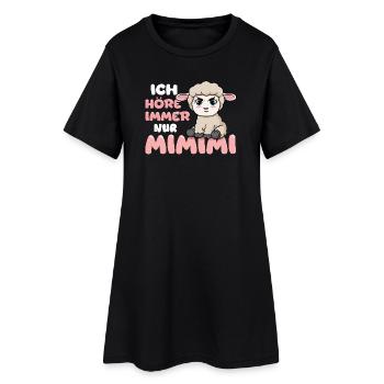  Ich Höre Immer Nur Ein Mimimi Schaf - Frauen T-Shirt-Kleid - Schwarz - Vorne