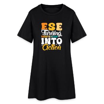 Geschenke für ESE-Lehrer - Frauen T-Shirt-Kleid - Schwarz - Vorne